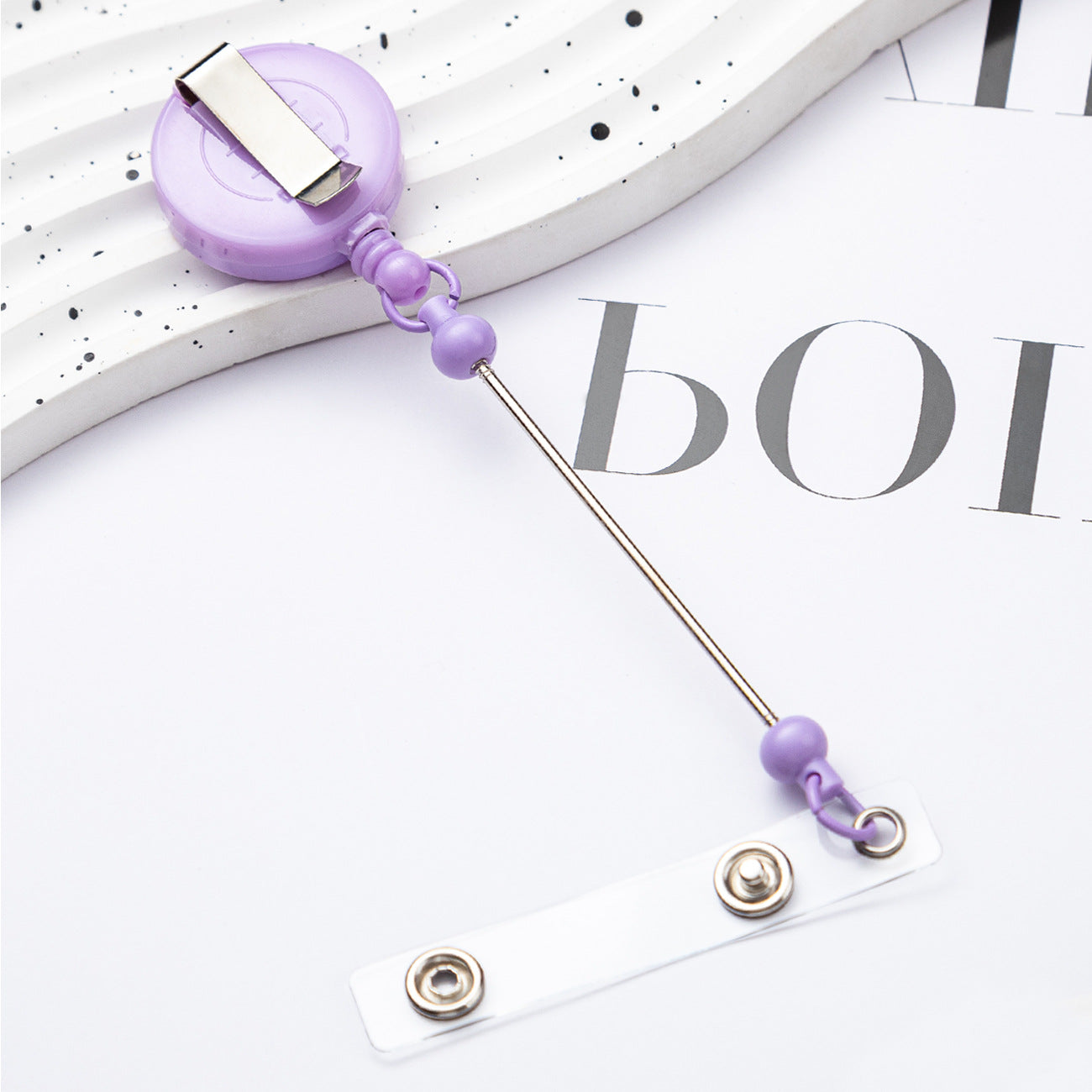 diy bead key chain retractable buckle