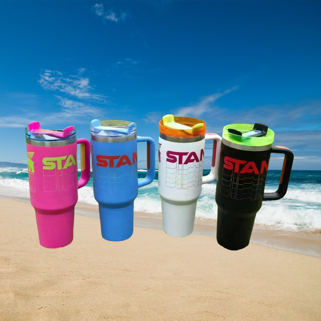 A4-Stanley Quencher H2.0 FlowState Stainless Steel Vacuum Insulated Tumbler with Lid and Straw for Water, Iced Tea or Coffee