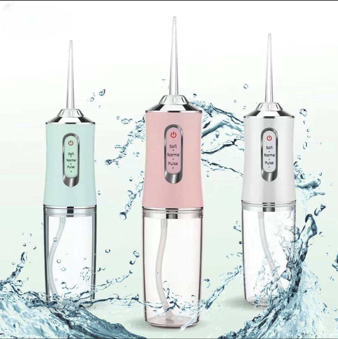 A1-portable burst water flosser powerful oral rine with cleaning modes and 4 jets cordless and effective tooth cleaning